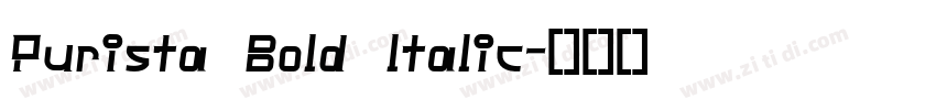 Purista Bold ltalic字体转换